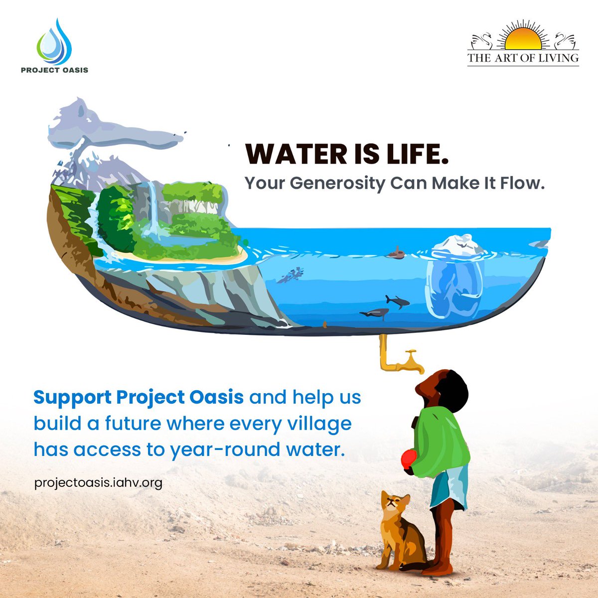 ProjectOasis02's tweet image. Water is life, and with your help, Project Oasis can bring it to every village in need. 🌍💧 

Join us in building a future where no one has to go without this essential resource. Your generosity can make the flow possible. 

#ProjectOasis #WaterForAll