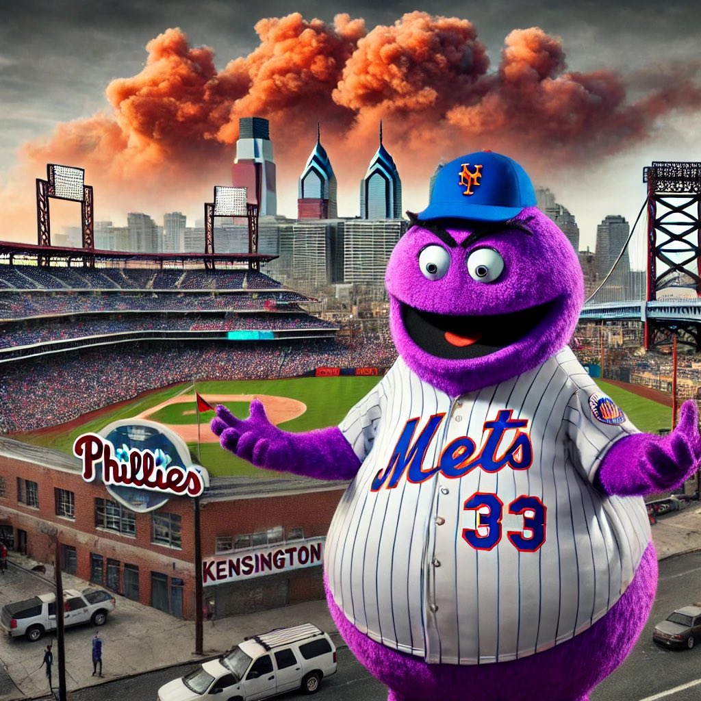 شهر فیلادلفیا بهتر است آماده باشد وقتی Grimace و همراهانش به شهر می‌آیند، آنها آماده‌اند تا آشوب به پا کنند و سری را به کوئینز بازگردانند.

#mets #Philadelphia