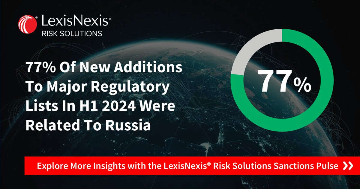 _delfinafranco's tweet photo. Get up-to-speed on sanctions data and insight with the latest in our Sanctions Pulse series. I work for LexisNexis Risk Solutions. https://t.co/nXTtdcg2m9 https://t.co/2RWFHrBsq3