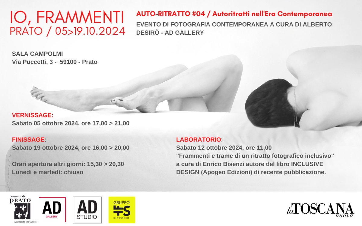 albertodesiro's tweet photo. Buongiorno vi aspettiamo a Prato il 5 ottobre!
AD Gallery presenta: “IO, FRAMMENTI”
https://t.co/dHmxpsZ1AL https://t.co/1qioegyDIb