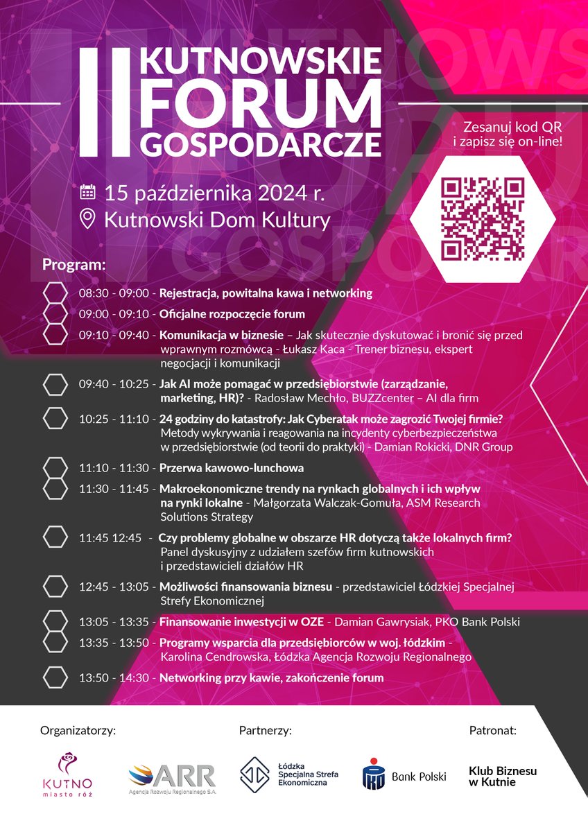 InKutno's tweet photo. Zapraszamy na II Kutnowskie Forum Gospodarcze.
15 października 2024 r.. od godz. 9:00
Kutnowski Dom Kultury
Rejestracja: https://t.co/eQcEog76Md

#KFG @KDK_Kutno #Kutno @MiastoKutno #forumgospodarcze https://t.co/A7rC5Gzobr