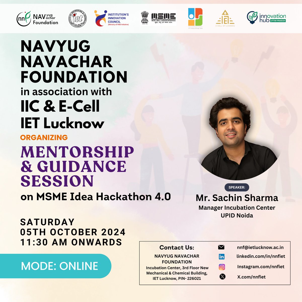 NNFIET's tweet photo. Organizing a Mentorship & Guidance Session for innovators on #MSMEIdeahackathon 4.0 in association with @UNIIF_NOIDA . The online session will be on 5 Oct. 24. 18 Innovators are participating in this session.
@ErAshishSPatel @iet_lucknow @AKTU_Lucknow @Vineetkansal2 @74_alok https://t.co/8MngTXJClD