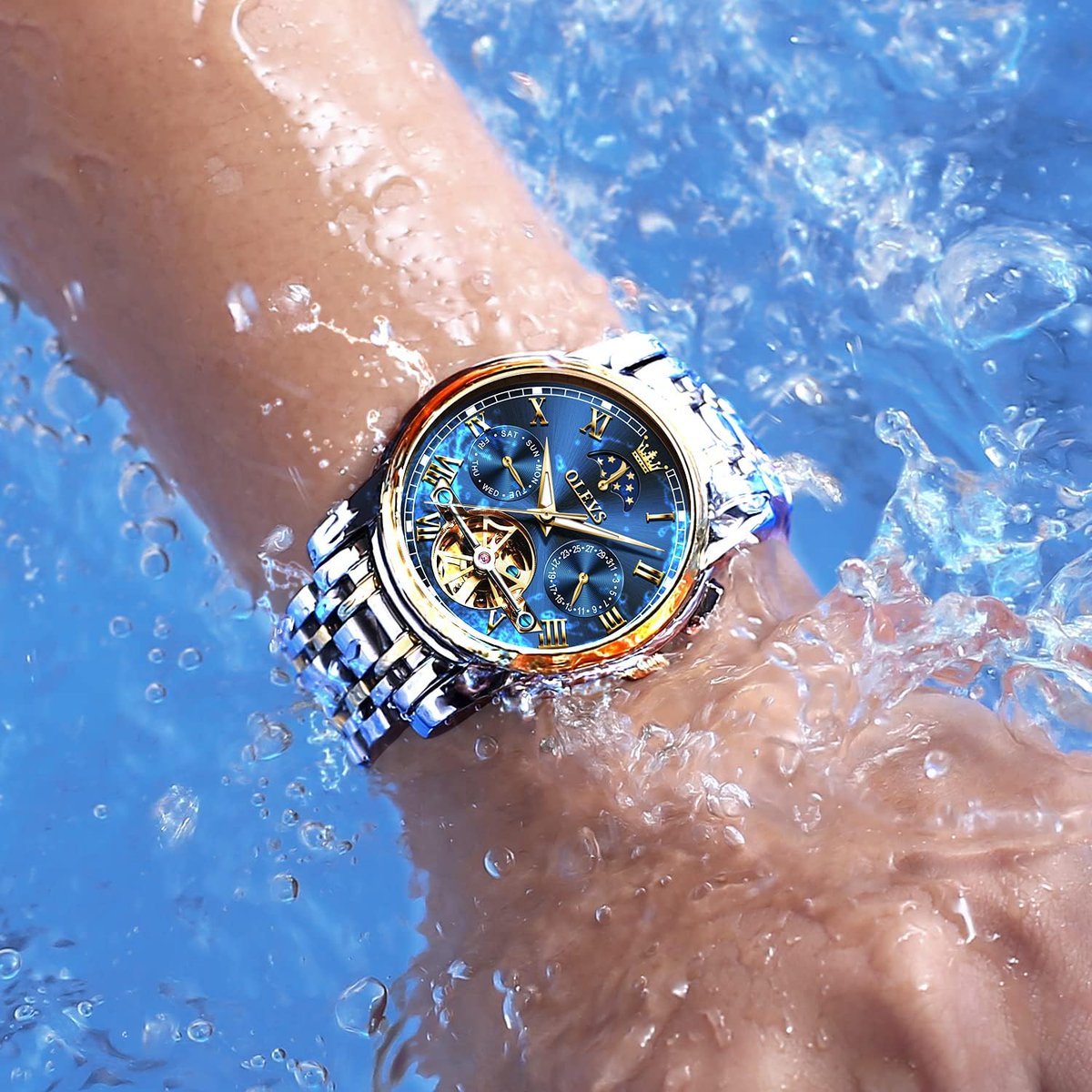 GenuineFinds's tweet photo. ✨ Meet the OLEVS Chronograph Men's Watch! 🕒
   
- Truly the best in style and functionality.  
- Stunning blue dial with a premium stainless steel strap.  

🕒 Don’t miss out on this premium timepiece!

👉 [Buy it on Amazon - https://t.co/d0FhAyw6gi)  

#OLEVS  #LuxuryWatches https://t.co/vR1Xzz79ZX