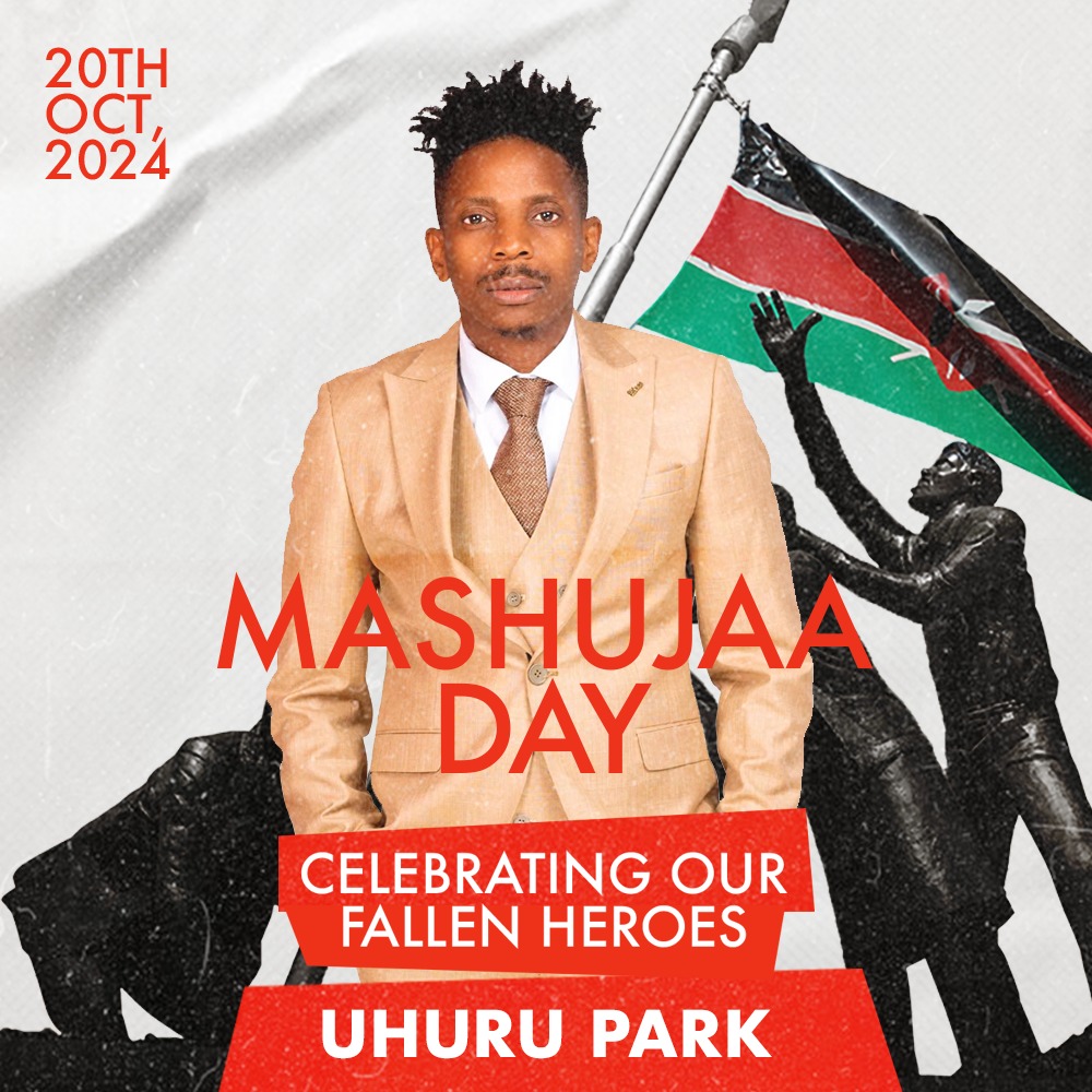 It's Official...We will be holding our MEGA MASHUJAA EVENT at UHURU PARK on 20th October to Celebrate OUR FALLEN HEROES. Please share and Spread the WORD. We have Contacted the Family members of our HEROES to Join us on the day as our Chief Guests. Every Generation has its Heroes