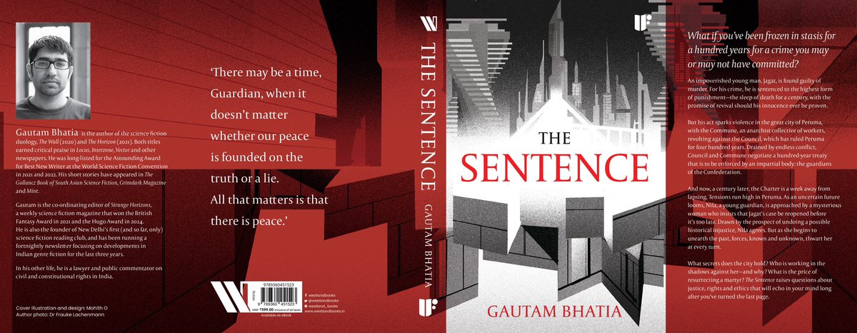 gautambhatia88's tweet photo. Delighted to finally share the cover and the blurb for THE SENTENCE. 

It is now available for pre-orders, and will soon be in bookshops near you. Pre-order here: https://t.co/Rw4FaDYyS8

Goodreads: https://t.co/3wAbbj3GA6 https://t.co/e0rAF06Dob