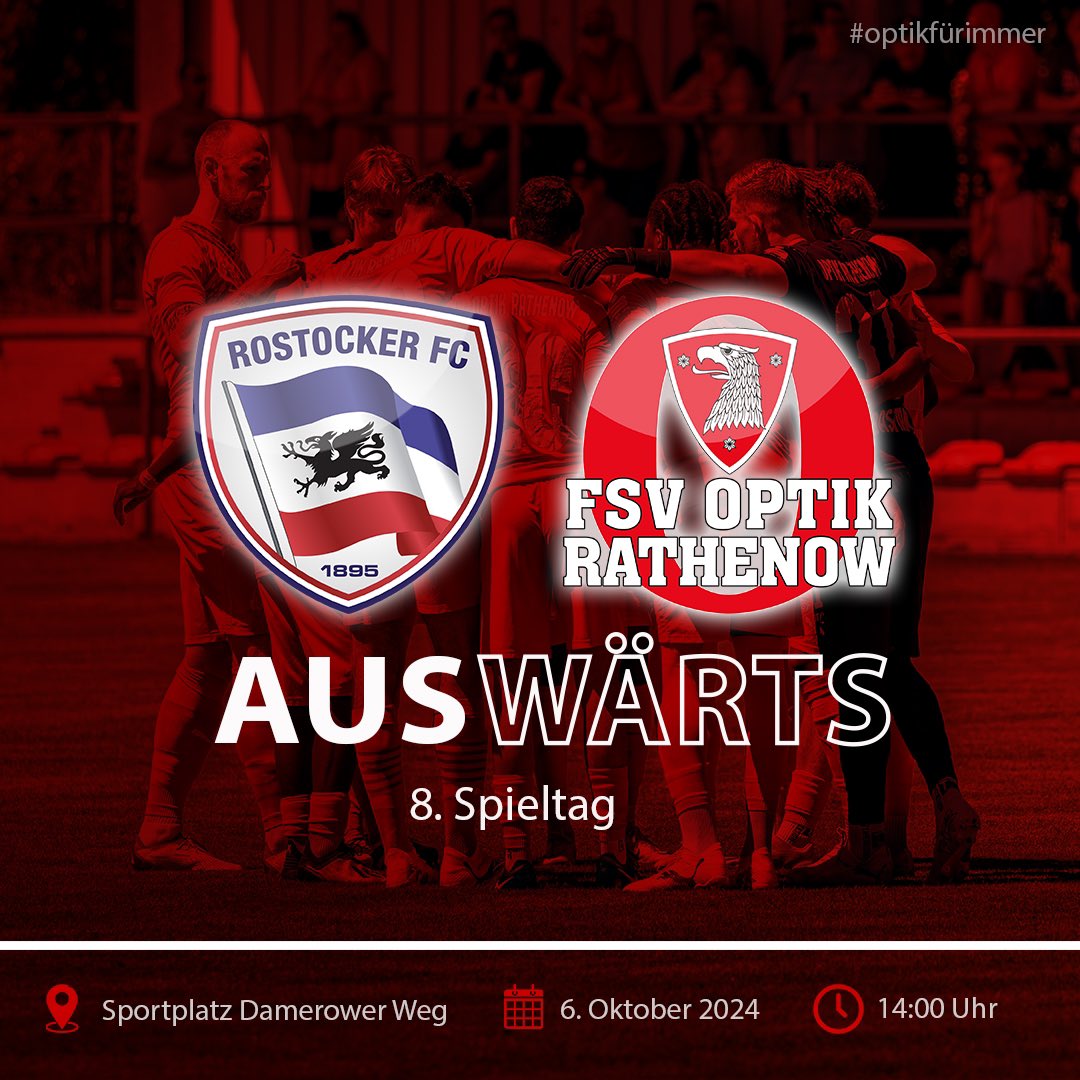 fsvoptik's tweet image. Ab an die #Küste: am Sonntag kämpfen wir beim @rfc1895 um #Punkte. Auf geht’s Optik! 🔴⚪️