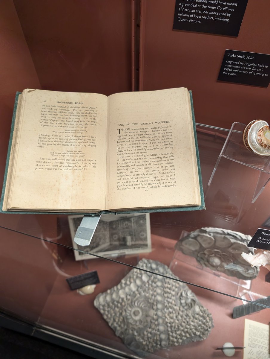 marsden_john's tweet photo. @gunsnrosesgirl3 I was there last weekend. My favourite exhibit is a book they have open in the vestibule area before the caves which gives "plebian" Margate a good slagging off in true Victorian prose... https://t.co/MMdCzP5dPW