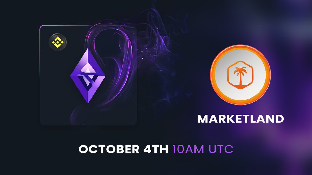 💎 MARKETLAND PRESALE ANNOUNCEMENT 💎

We're proud to announce the presale for <a href="/Marketland_io/">Marketland</a>.

Their presale is taking place today at 10am UTC! 🕗

✅ Presale link: gempad.app/presale/0x1F28…

#DeFi #Web3 #Presale #BSC #USDT