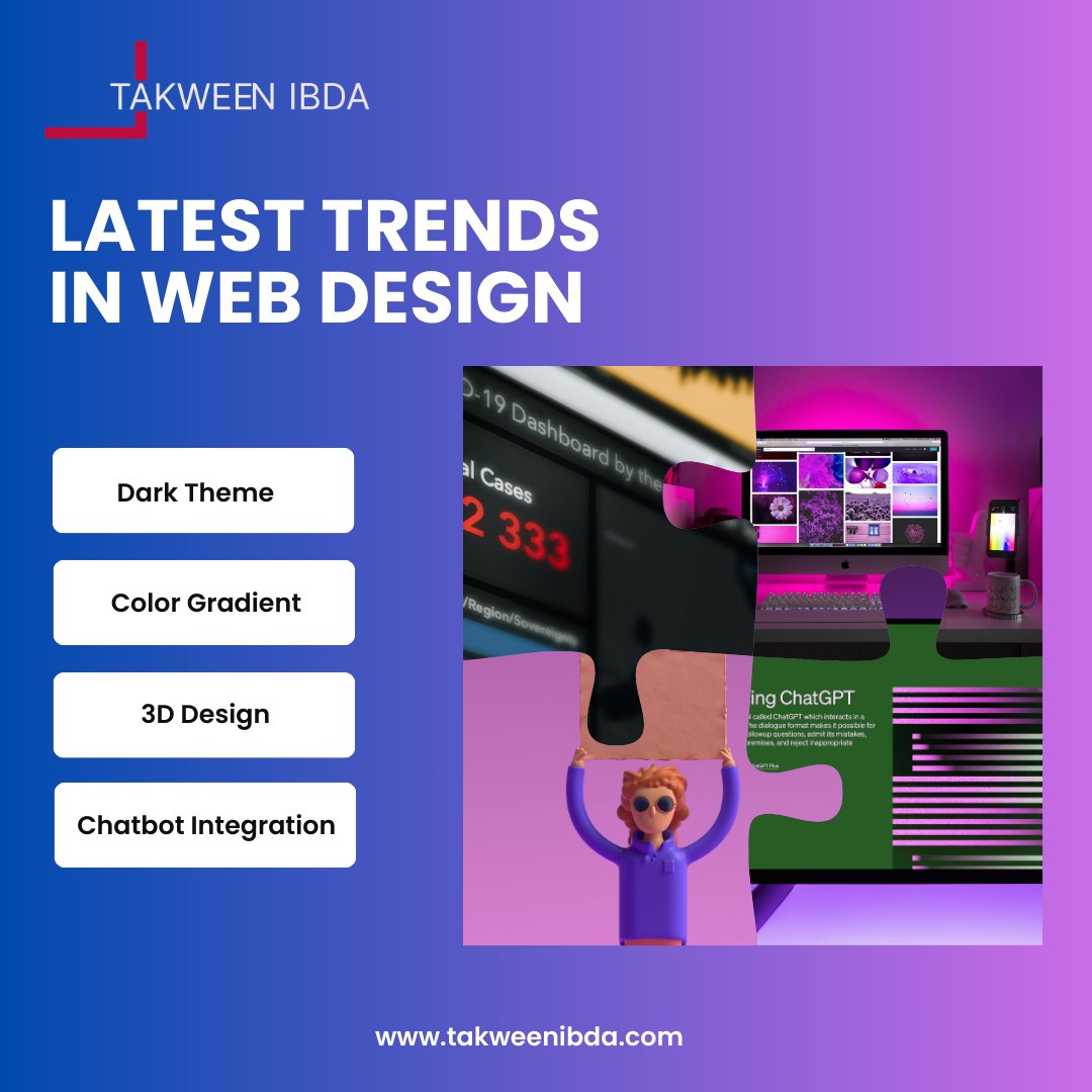 Takweenibda's tweet photo. Stay ahead of the curve with our cutting-edge web design services! We're experts in the latest trends from Dark Theme to Minimalistic Theme. Let's create a website that not only looks stunning but also drives results.

#webdesign #webdevelopment #digitalmarketing #website #design https://t.co/ScXtvrPrWO