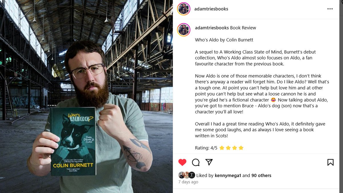 A great book review of Who's Aldo? 

Aldo's is Edinburgh's very own Tony Soprano. 

A gangster you're never quite sure whether to love or hate  him.

Bruce is a dog everyone will love.

Check out the latest version of the novel on kindle or grab a paperback copy