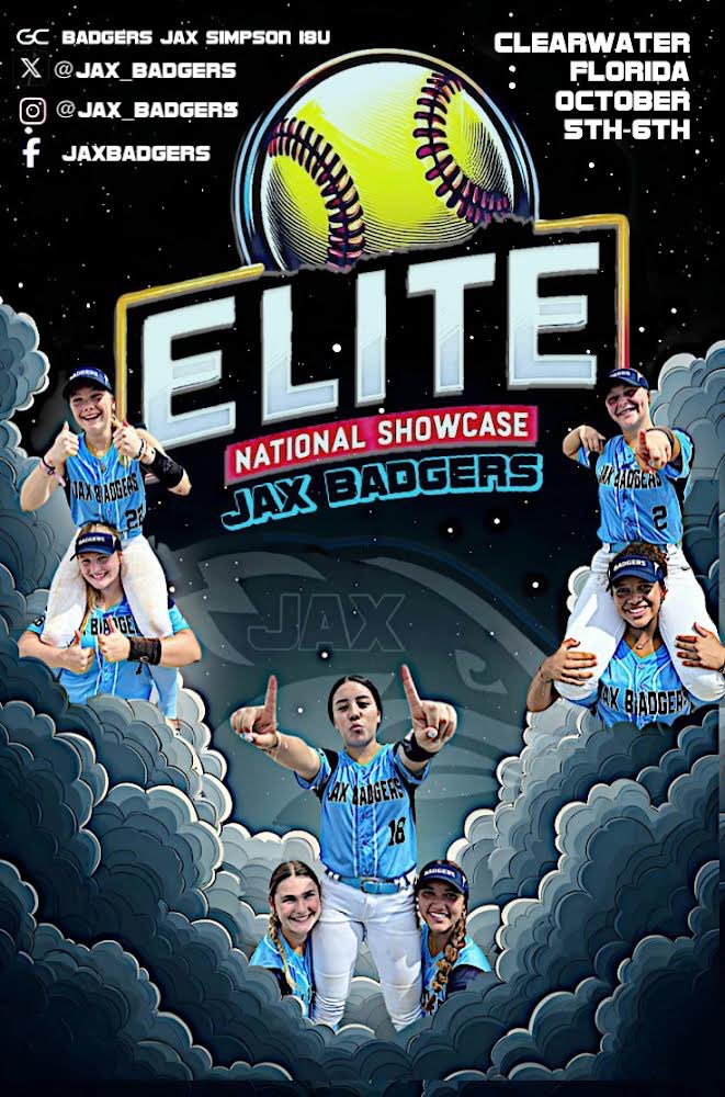 Badgers are back on the clay at the Elite National Showcase! Come out and support us. 

📍 Clearwater, FL
⏱️ October 5-6
📆 SATURDAY: 9:00am FIELD 3, 10:45am FIELD 4, 12:55pm METRICS, 2:15pm FIELD 4