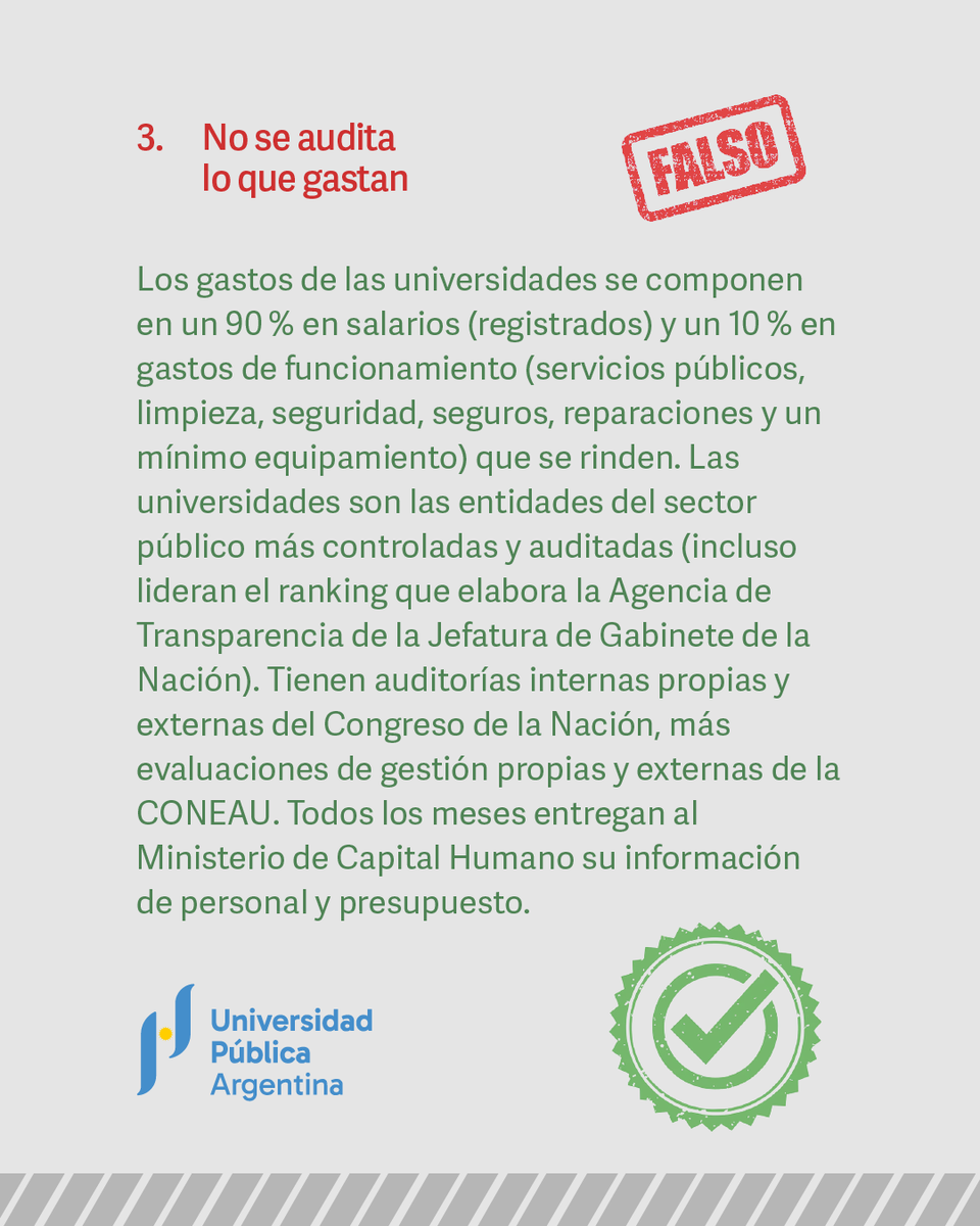 CINoficial's tweet photo. ❎ Es falso que no se audite lo que las universidades gastan. https://t.co/dCOmeRjTJ5