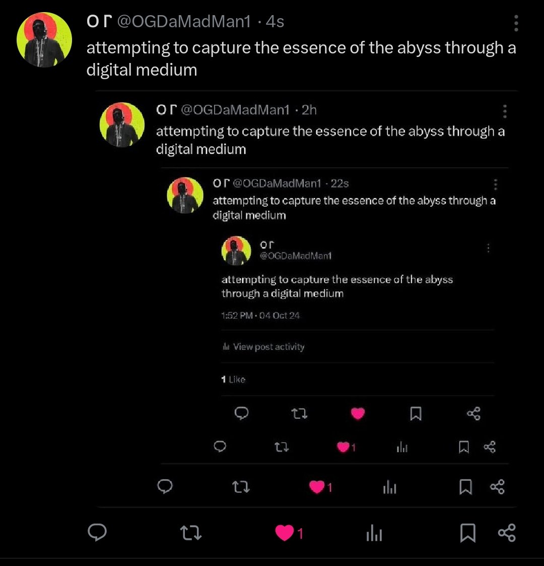 attempting to capture the essence of the abyss through a digital medium