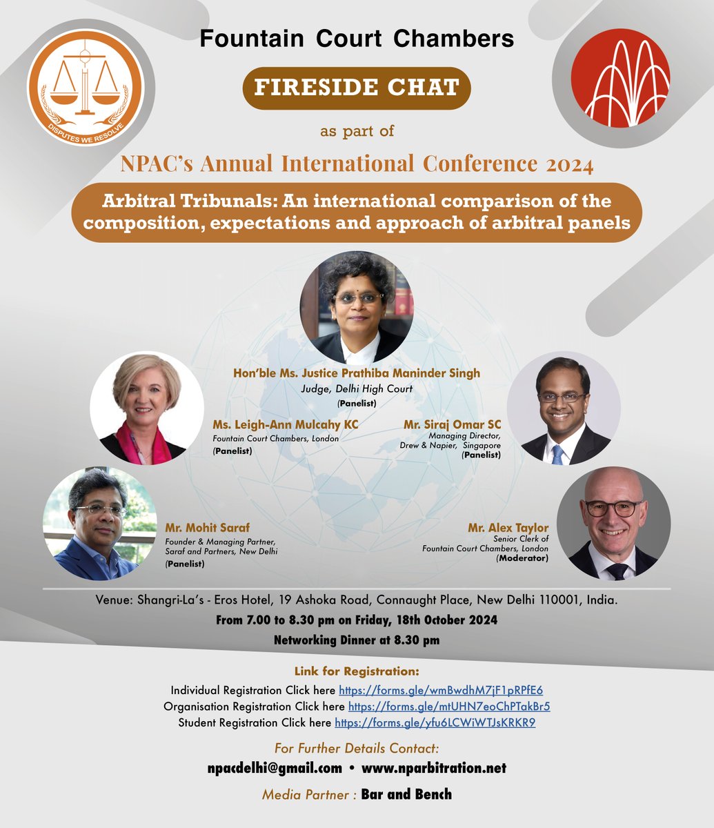NPACARBITRATION's tweet photo. NPAC International Conference Fireside Chat 2024. October 18, 2024 at 7 pm. https://t.co/C6vPgH1IUt