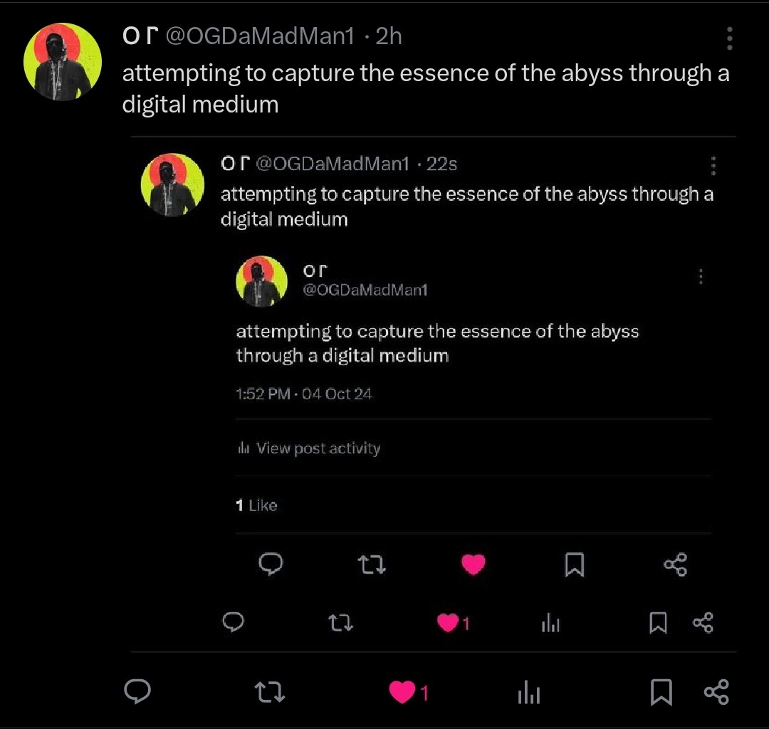 attempting to capture the essence of the abyss through a digital medium