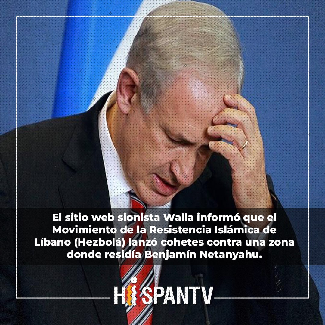 Lo están cazando... Muerto el "Perro"... se acaba la rabia!.

El sitio web sionista Walla, informó que el Movimiento de la Resistencia Islámica de Líbano (Hezbolá), lanzó cohetes, contra una zona donde reside Benjamín Netanyahu.