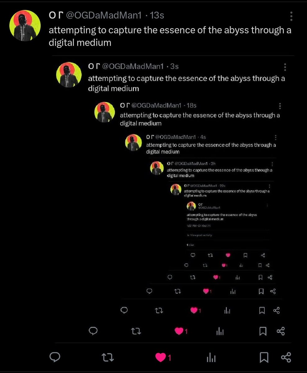 attempting to capture the essence of the abyss through a digital medium