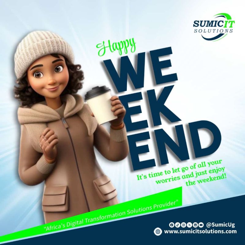 alinabyona69087's tweet photo. Happy Weekend! 🎉

 Take a break, relax, and let @SumicUg handle your digital needs. Visit us to see how we can support your business growth! 🌐

📌 Make this weekend count,  let's build a better future together
Visit ⬇️
https://t.co/8MxaYeUjrO
#VisitSumic #SumicAt5 https://t.co/12F6QB7TSz