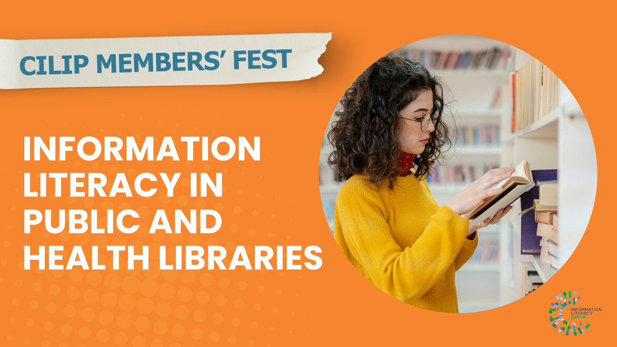 CILIP (@cilipinfo) on Twitter photo 🗣️ Join us for Information Literacy in Public and Health Libraries! <a href="/infolitgroup/">CILIP InfoLit Group</a>.
Learn how #InformationLiteracy is applied in non-educational sectors, with insights from public and health libraries!
🗓️ Thurs 17 Oct 2024
⏰ 10 - 11.30am
cilip.org.uk/event/membersf… 🗣️ Join us for Information Literacy in Public and Health Libraries! <a href="/infolitgroup/">CILIP InfoLit Group</a>.
Learn how #InformationLiteracy is applied in non-educational sectors, with insights from public and health libraries!
🗓️ Thurs 17 Oct 2024
⏰ 10 - 11.30am
cilip.org.uk/event/membersf…