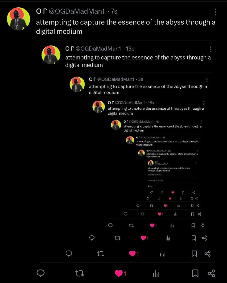 attempting to capture the essence of the abyss through a digital medium