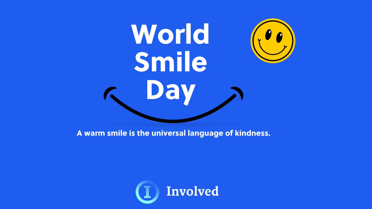 InvolvedRec's tweet image. 😊 Happy World Smile Day!
There is something magical about a smile—it is contagious, it builds connections, and it can brighten up any day. 
#WorldSmileDay #SmileAndThrive #PositiveVibes #EmpoweringPeopleFirst