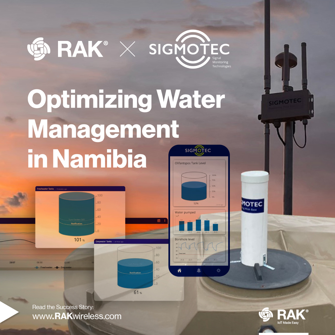 Our collaboration with Sigmotec has transformed water management in eco-friendly lodges in Namibia using the WisGate Edge Prime RAK7240V2. 🌿

Through our IoT solution, these lodges now enjoy improved resource efficiency, enhanced sustainability, and reduced operational costs.