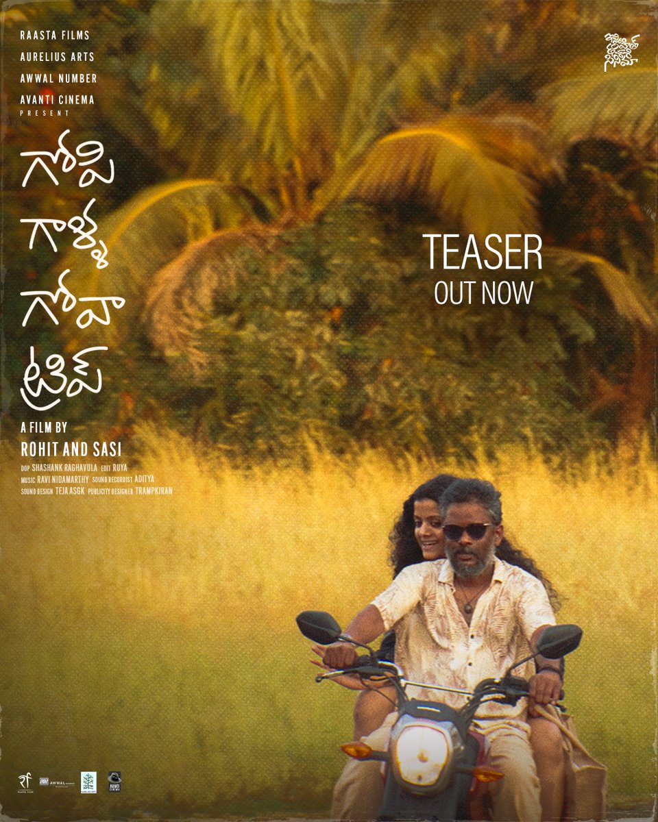 AvantiCinema's tweet photo. పోయినామ పని కానిచ్చినామ, వచ్చేసినామ! 😎
Gopi Galla GoaTrip - Teaser Out Now.
🔗 https://t.co/1DC7yzLyAk
@rohitcjs
@AvantiCinema
@PawonRamesh
@raastafilms
@Ajithbaachi
@Monika_busam
@trampspacekiran @BigFishMedias
#FullPowerBro 🤘
#GopiGallaGoaTrip #TeaserToday #3GT https://t.co/2G6pbZkew5
