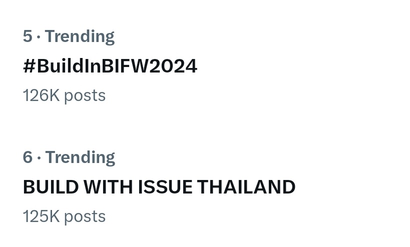 taktikboompetir's tweet photo. 126k for hastag
125k for keyword
in 1 hour 🤯🤯

goodjob everyone 🦅🦅🦅🦅🦅

BUILD WITH ISSUE THAILAND
#BuildInBIFW2024
@JakeB4rever https://t.co/eVup4ssoEl