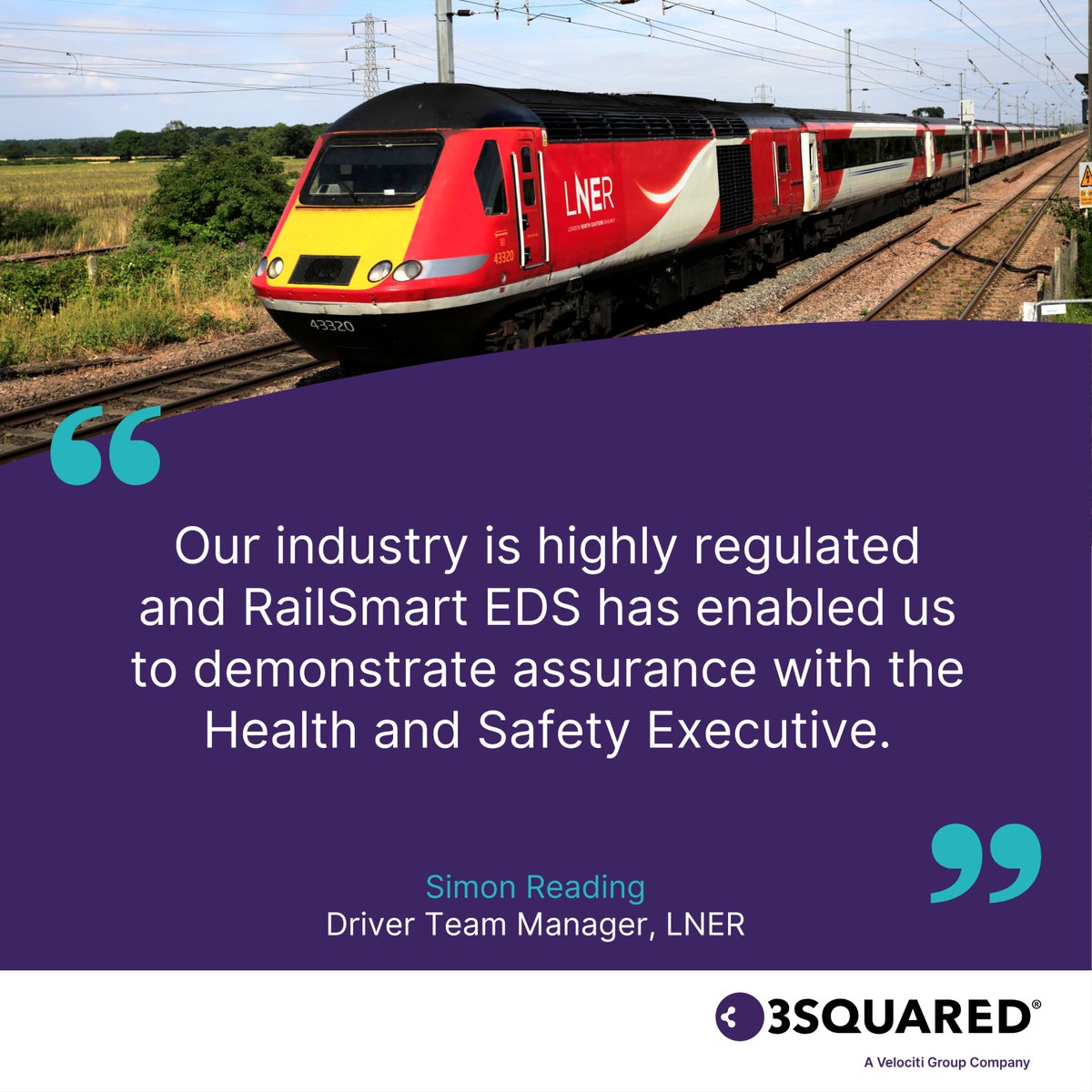 We understand rail &amp; its intricacies so we’ve developed software that tackles known and emerging industry challenges. The core of this is ensuring network safety &amp; staff competence which sits at the heart of our industry.

#3Squared #LNER #MakeChangeWork <a href="/LNER/">London North Eastern Railway</a>