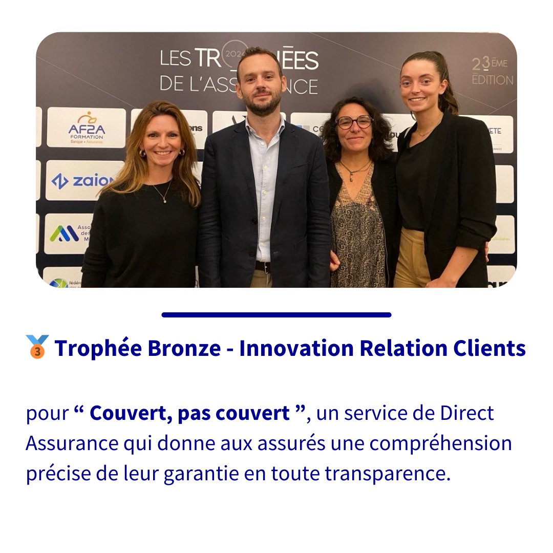 AXAFrance's tweet photo. De l’or, de l’argent et du bronze … 🥇🥈🥉

🏆 6 prix aux Trophées de l’Assurance

Une belle reconnaissance de notre engagement pour l’innovation.

Merci à nos équipes, à la profession, aux assurés et à nos partenaires 🙏