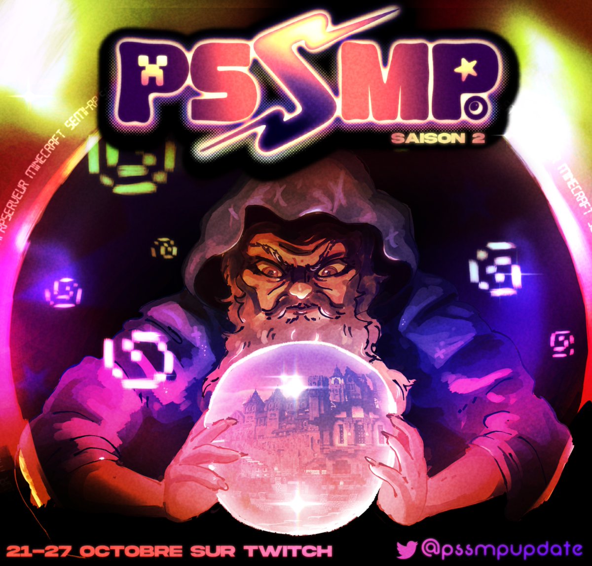 On est de retouuuuur!🤩
La saison 2 du PSSMP aura lieu du 21 au 27 octobre 🥳🥳🥳
Du semi-rp, du rire, tout ça sur minecraft et évidemment sur twitch ⛏️⛏️
Les annonces des participant•es et autres infos ne tarderont pas, alors follow pour pas les rater!
 ❤️❤️❤️❤️❤️❤️
#PSSMP2