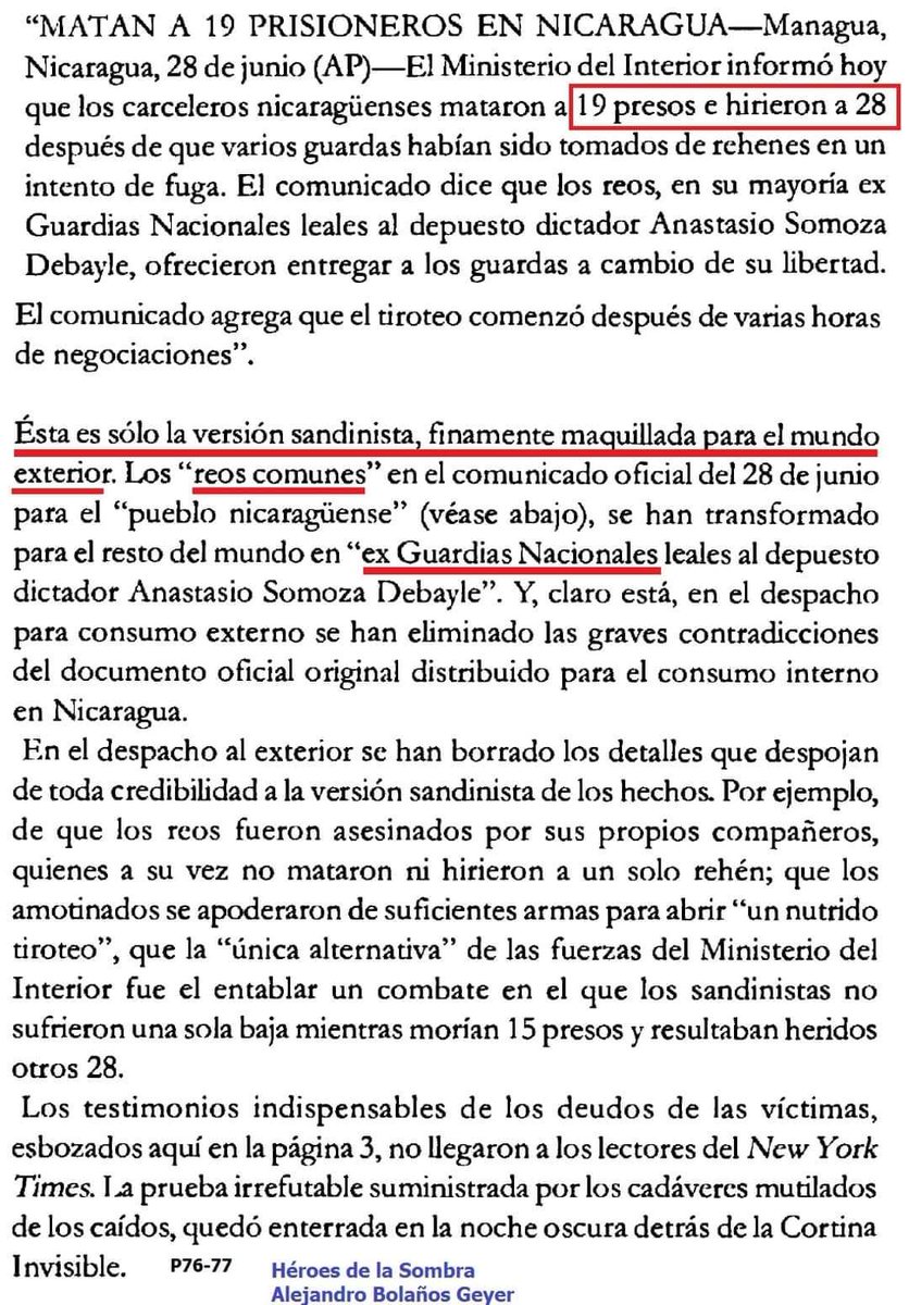 EntrelineasNoOf's tweet photo. LOS SECRETOS DEL "GENERAL"
27 DE JUNIO DE 1981

19 REOS ACRIBILLADOS POR ÓRDENES DE TOMÁS BORGE y HUMBERTO ORTEGA EN LA ZONA FRANCA (convertida en CÁRCEL por los SANDINISTAS)

El escuadrón de fusilamiento a cargo de RAUL CASTRO G, hermano de la Dra. de la Muerte, SONIA CASTRO https://t.co/qZTAIhZqF2