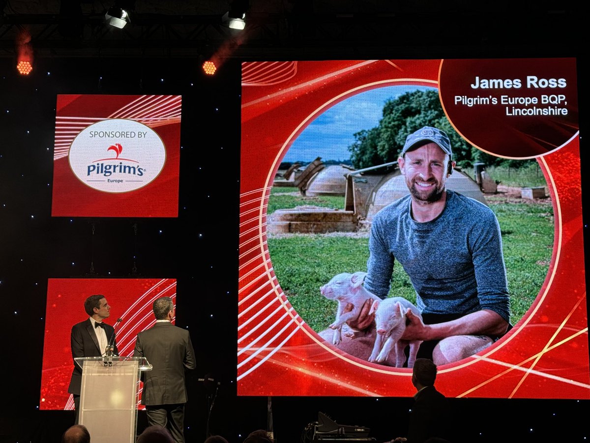 A huge congratulations to James Ross, crowned Pig Farmer of the Year <a href="/FarmersWeekly/">Farmers Weekly</a> awards 🏆🐷and well done to all that made it to the finals #awards #pigfarmer