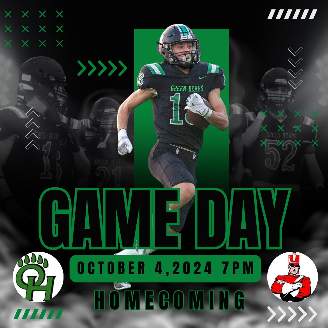 GAME DAY!!! #GreenBearNation
📍HOME 
🕖7pm 
🆚Hilltop 
⬛️ Black Out