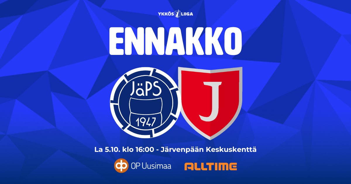 JapsEdustus's tweet image. 📃 Ennakko kauden viimeiseen kotiotteluun sivuilla. 👇

japsedustus.fi/uutiset/ennakk…

Liput: kauppa.japsedustus.fi/events/66f2b69…

#ykkösliiga #jäpsedustus #otteluennakko