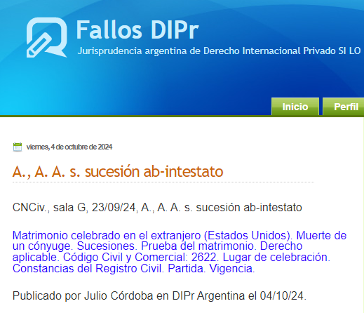 DIPrArgentina's tweet photo. Las partidas de matrimonio celebradas en el extranjero no tienen vencimiento y no corresponde exigir una actualizada para acreditar el vínculo matrimonial en el sucesorio del cónyuge #MatrimonioExtranjero #FallosDIPr #DIPrArgentina https://t.co/oqVSiNg3UO