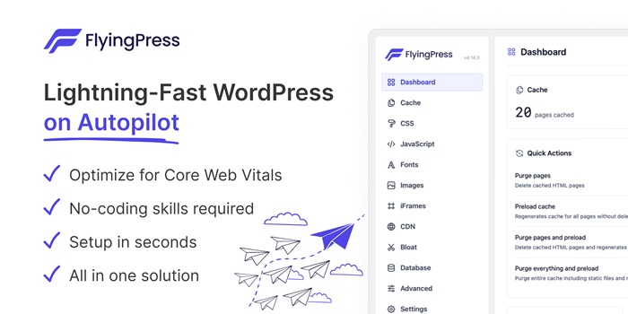 resellmatrixweb's tweet image. Buy FlyingPress WordPress Premium Plugin with Lifetime activation + 1 Year of Free updates for only $3.33 or 300 BDT: resellmatrix.com/shop/flyingpre…

🔖 FlyingPress – Lightning-Fast WordPress on Autopilot
*Use on unlimited own &amp;amp; client websites
Last Update: v4.15.1 | October 02, 2024