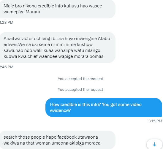 RealOmtatah's tweet photo. Those who attacked #Morara and injured him badly must be ARRESTED.

All of them!

If you have any piece of information that can identify those caught on video throwing chairs at Morara, please inbox them to me.

Retweet widely. https://t.co/jzSoZBQCgV