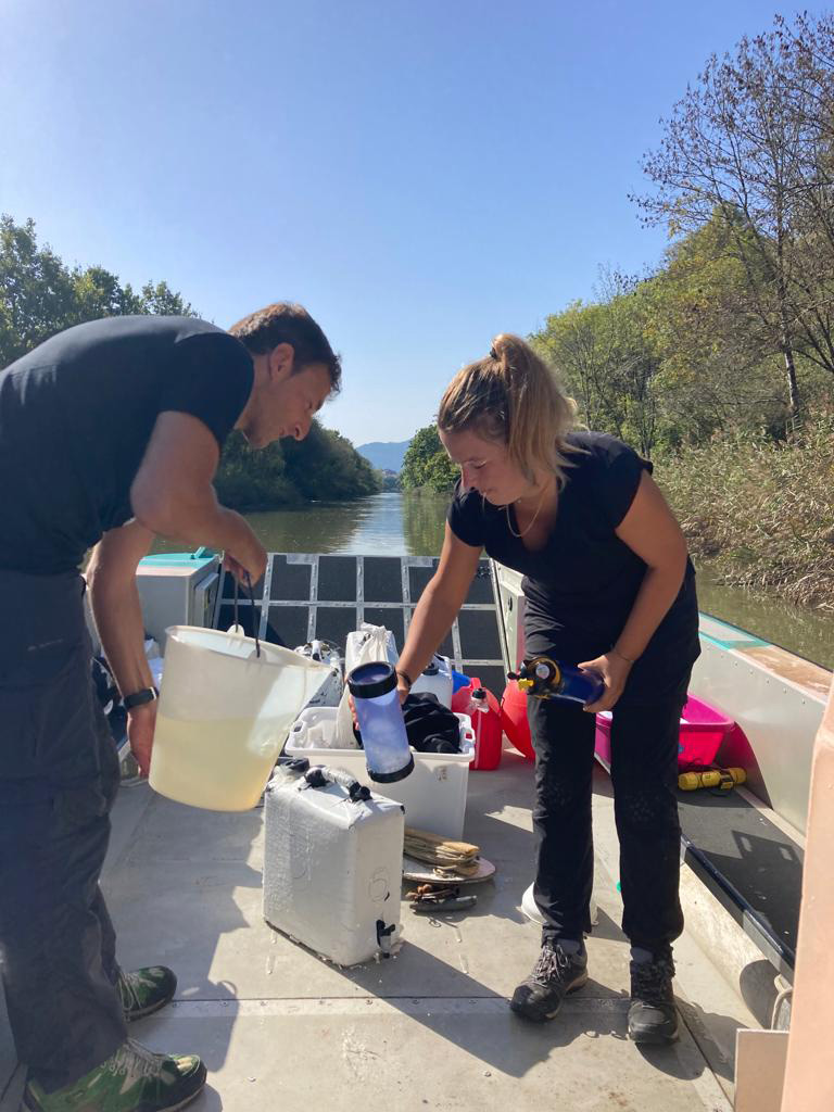 Zer gertatzen da uretan 50 urtez jardunean aritu diren araztegietako hondakin-urak isurtzeari uztean? Urdaibaiko fitoplanktonak Gernikako araztegia ixtean nola erantzun duen aztertu dute Jone Bilbaok eta Sergio Seoanek, pigmentuen analisian oinarritutako tresna berritzaile bat