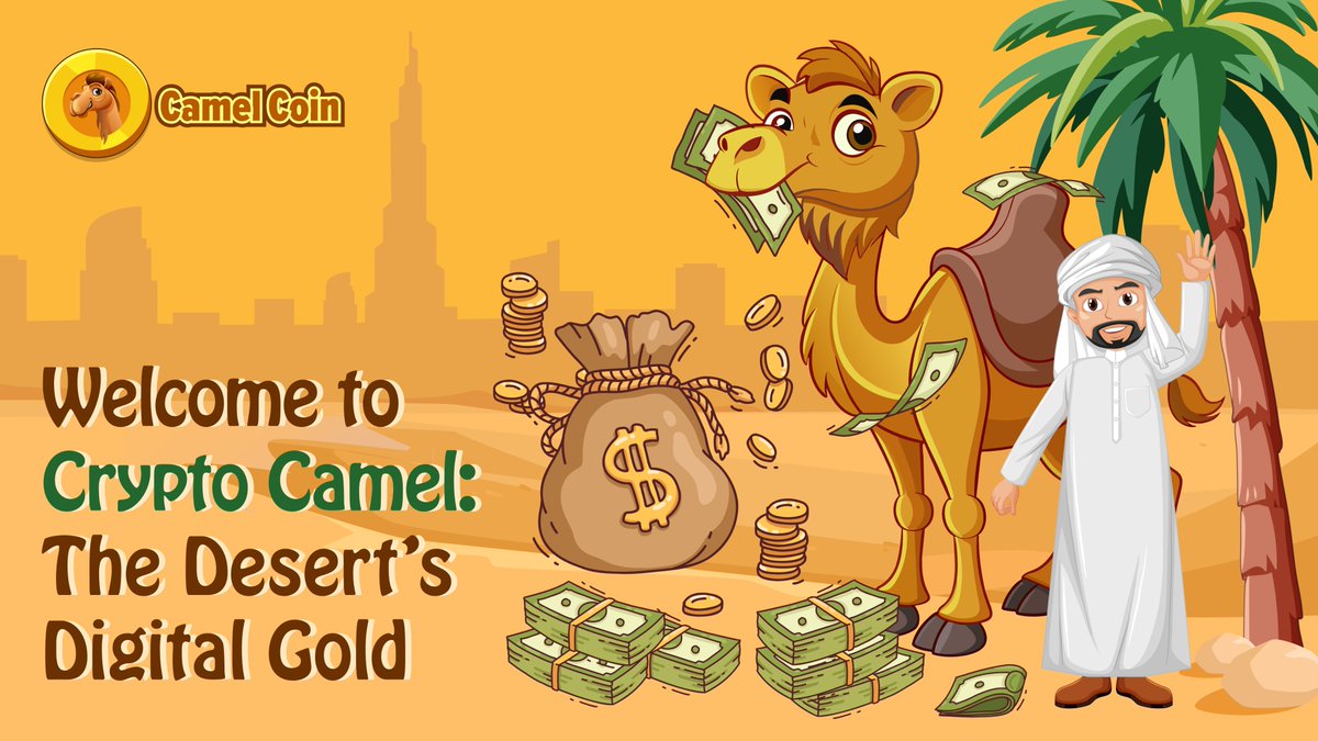 🚀 Camel Coin is about to launch on major exchanges! 🌍🌟 Get ready to join the journey through the Blockchain Desert and unlock new opportunities. Don't miss out on being part of the next big memecoin adventure! 🐪💰 #CamelCoin #Crypto #Memecoin #Blockchain