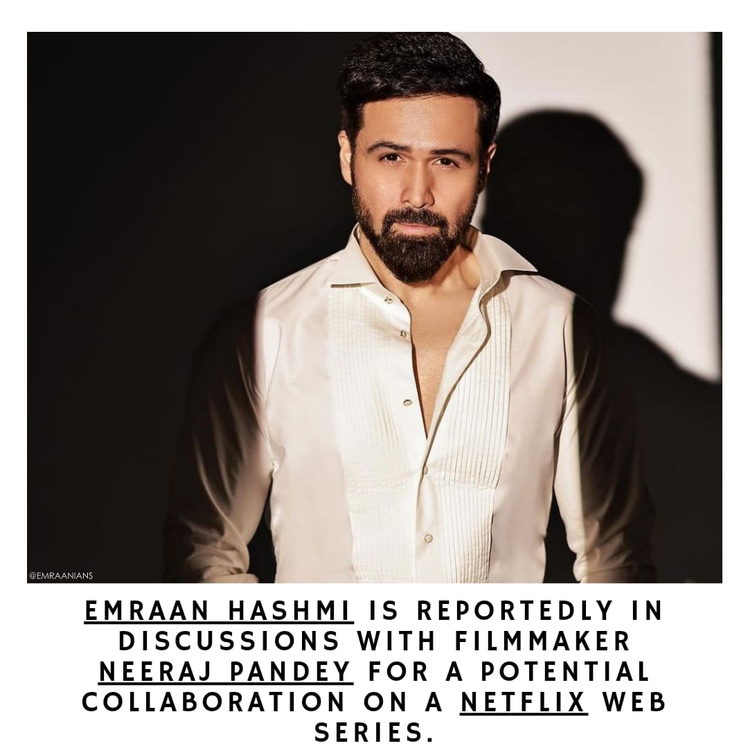 Emraanians's tweet photo. Reportedly @emraanhashmi to Collaborate with Neeraj Pandey for #Netflix's Next Web Series.

Link - https://t.co/XNhQtG3RUl

#EmraanHashmi #NeerajPandey https://t.co/LtPGeBMyD3