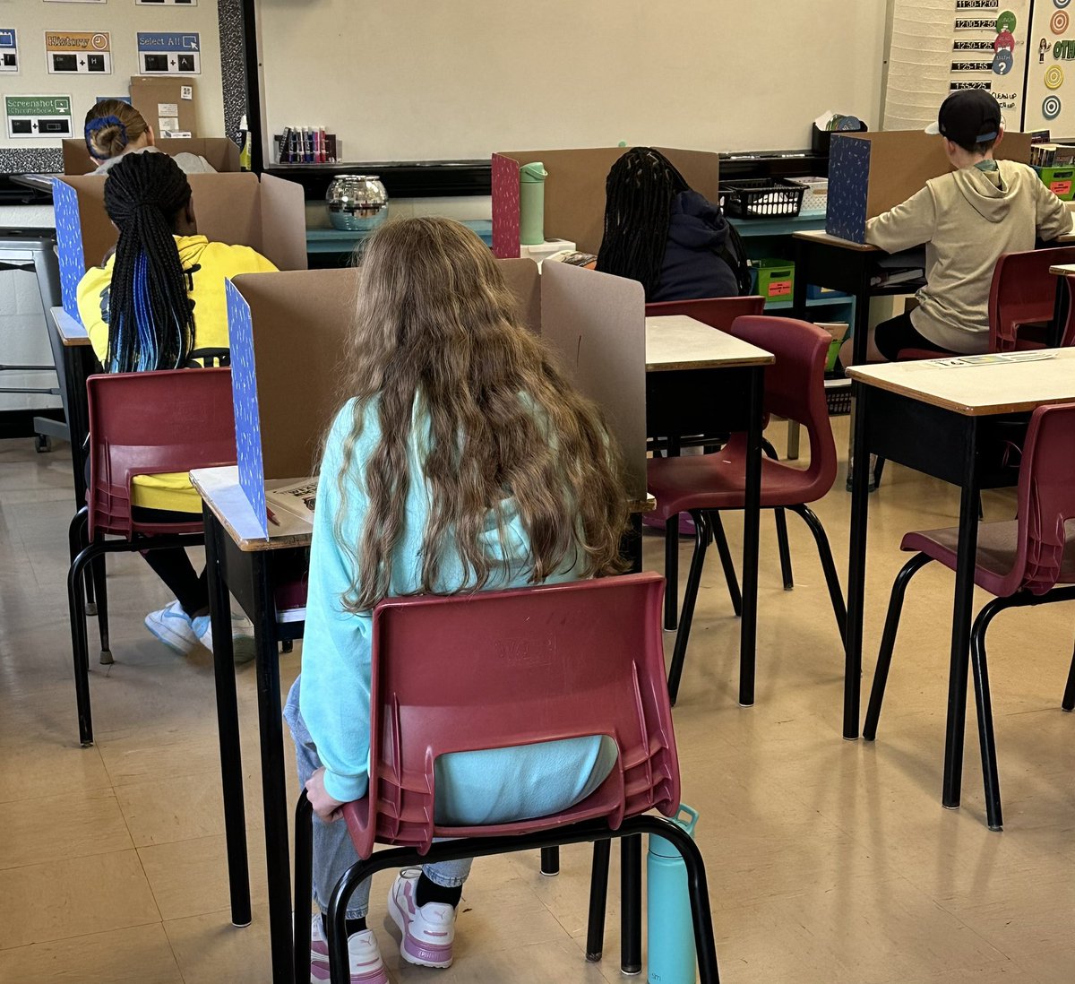Even though they are nervous, the grade 6’s are persevering through Day 2 of the provincial assessment with focus &amp; determination! <a href="/MEelementary/">Mount Edward Elementary School</a>