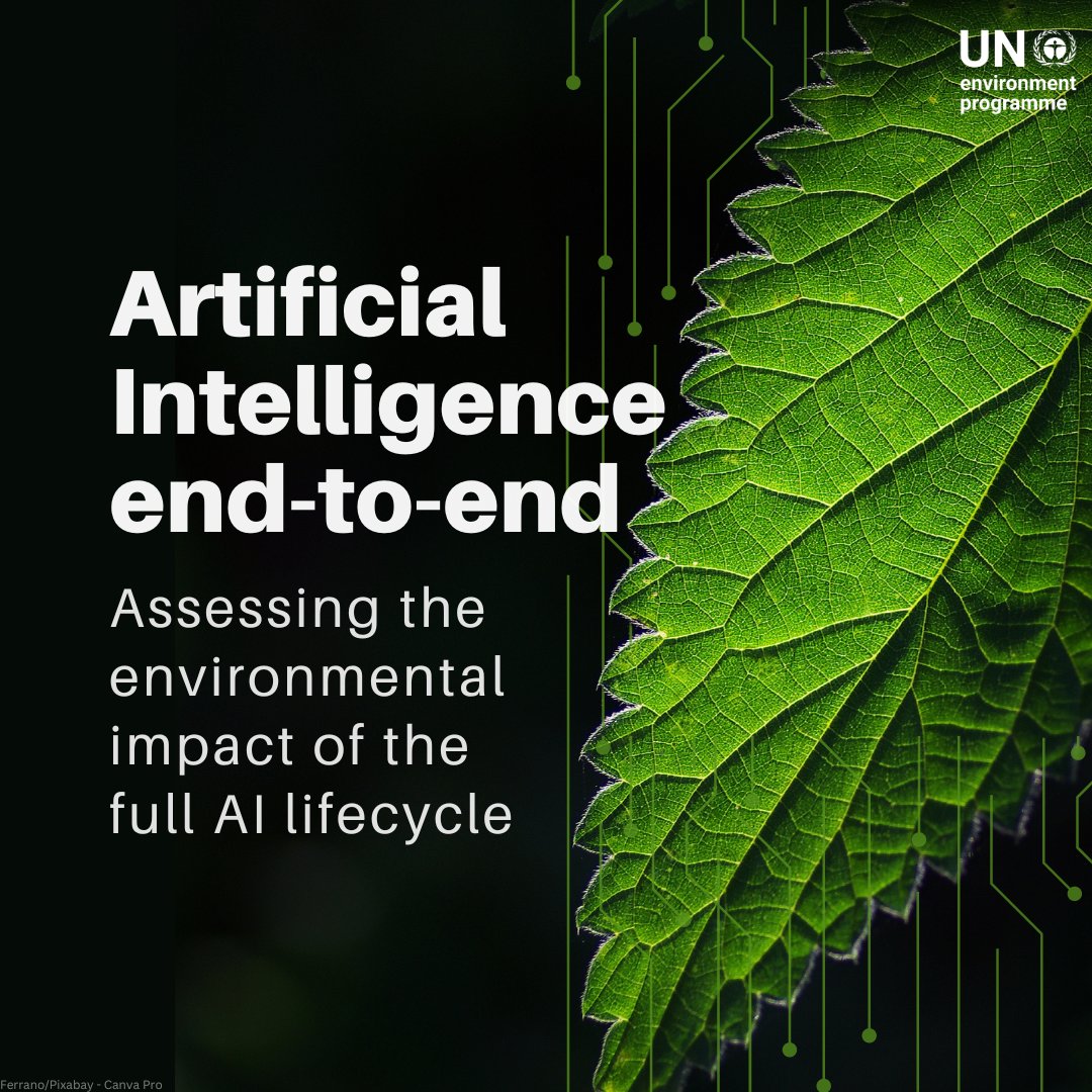 Emerging tech like AI impact the environment, from mining to emissions and water use to e-waste. Yet, these effects are still under-researched.

UNEP Issues Note that explores pathways for a sustainable transition: wedocs.unep.org/handle/20.500.…