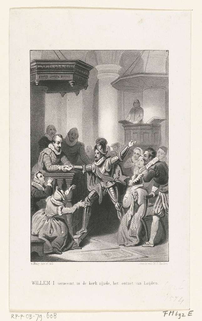 Op 3 oktober 1574 hoorde Willem van Oranje tijdens een kerkdienst van het Ontzet van Leiden👇. Hij was verguld met het nieuws. Vandaag 450 jaar geleden bezocht Willem van Oranje Leiden. Niet zonder gevaar overigens, want nog niet alle spanjaarden waren weg. #450jaarLeidensOntzet