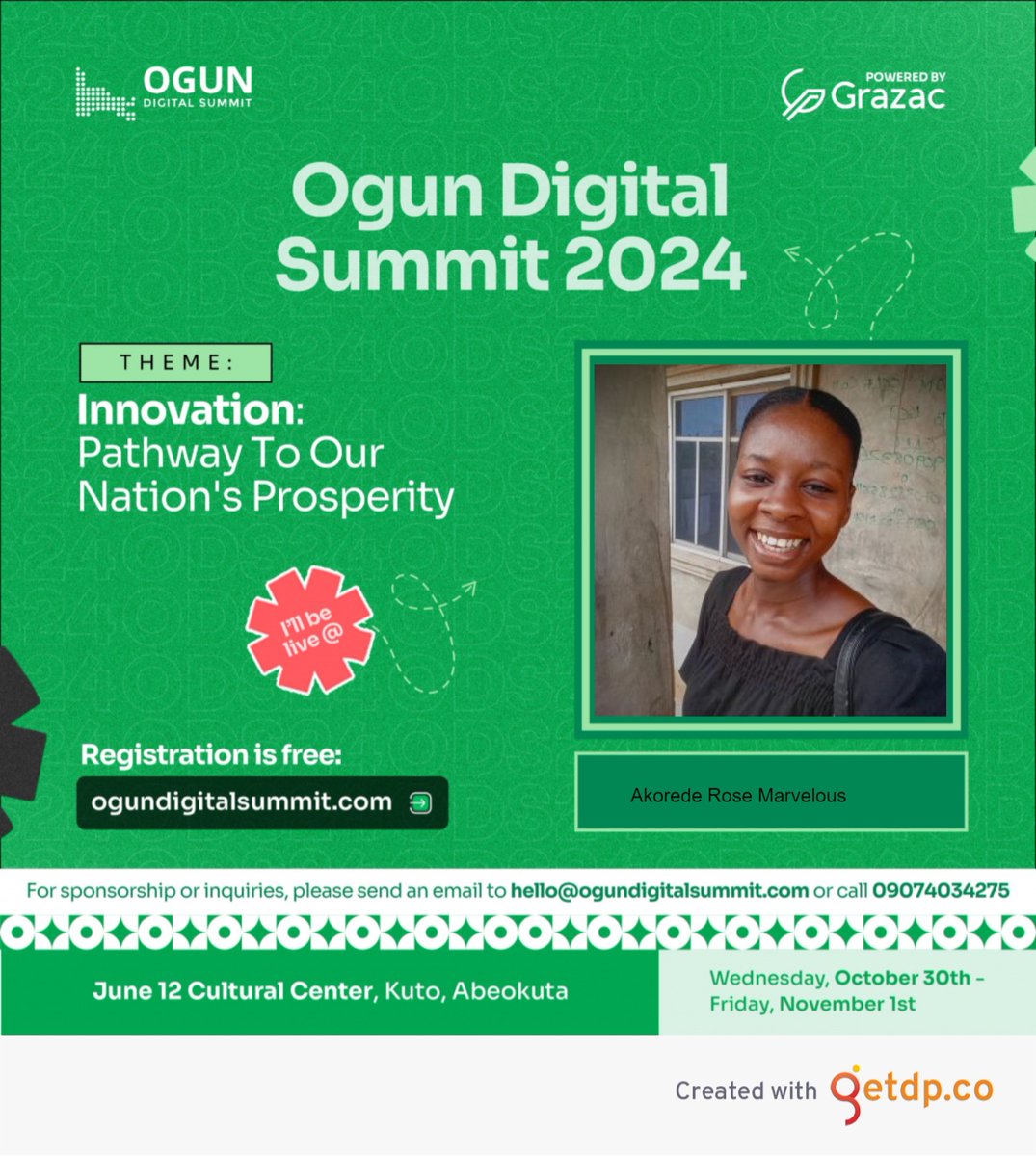 RoseMarvelous4's tweet image. A tech conference in ogun state...would you be there too?
@OgunDgtSummit 

#ODS2024