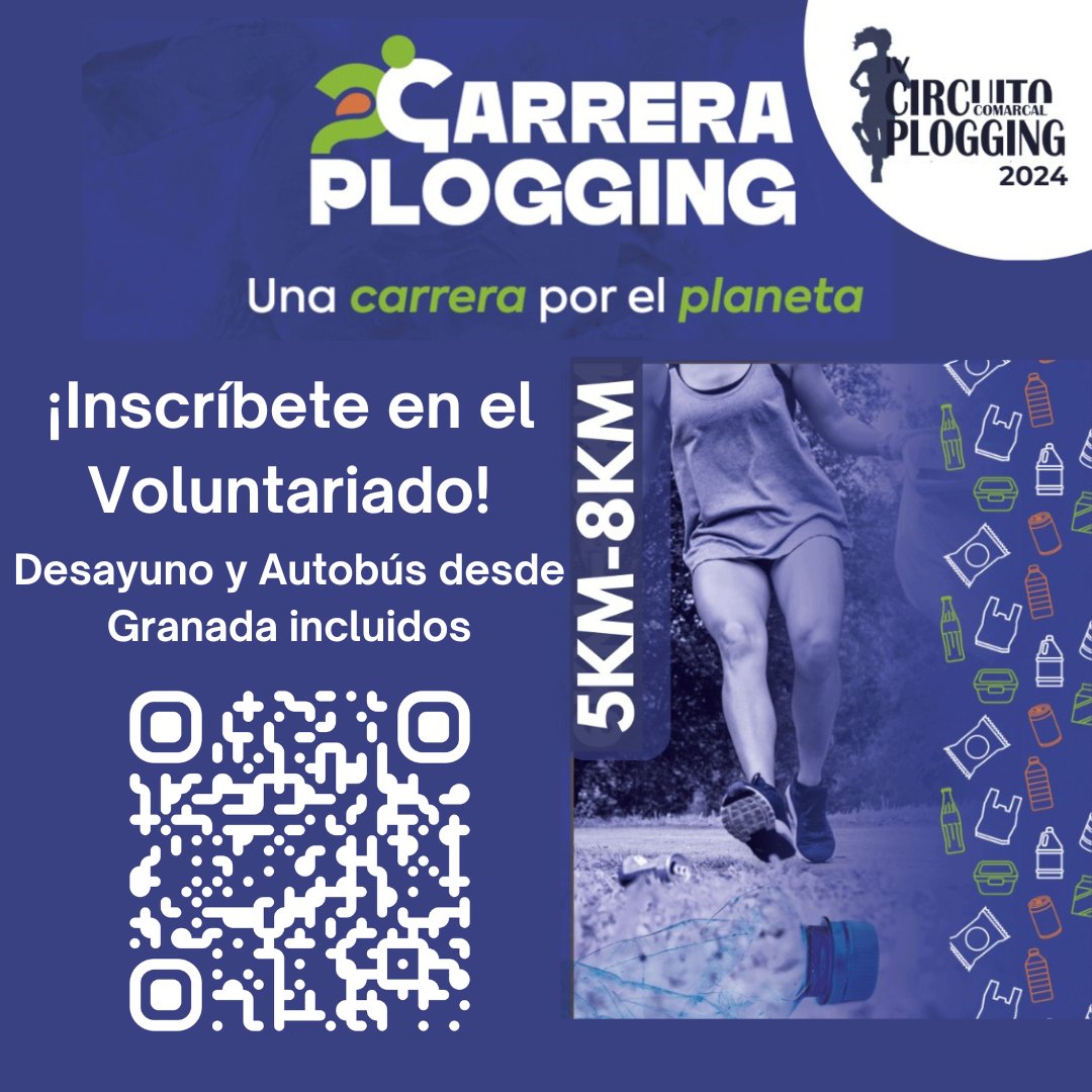 📢¡Apúntate a la Carrera Ploggin!
✅Como corredor o voluntario
🚌Autobús desde Granada disponible para Corredores y Voluntarios
🥪Desayuno incluido para los voluntarios
ℹ️ Más información en nuestra web, enlace en el perfil