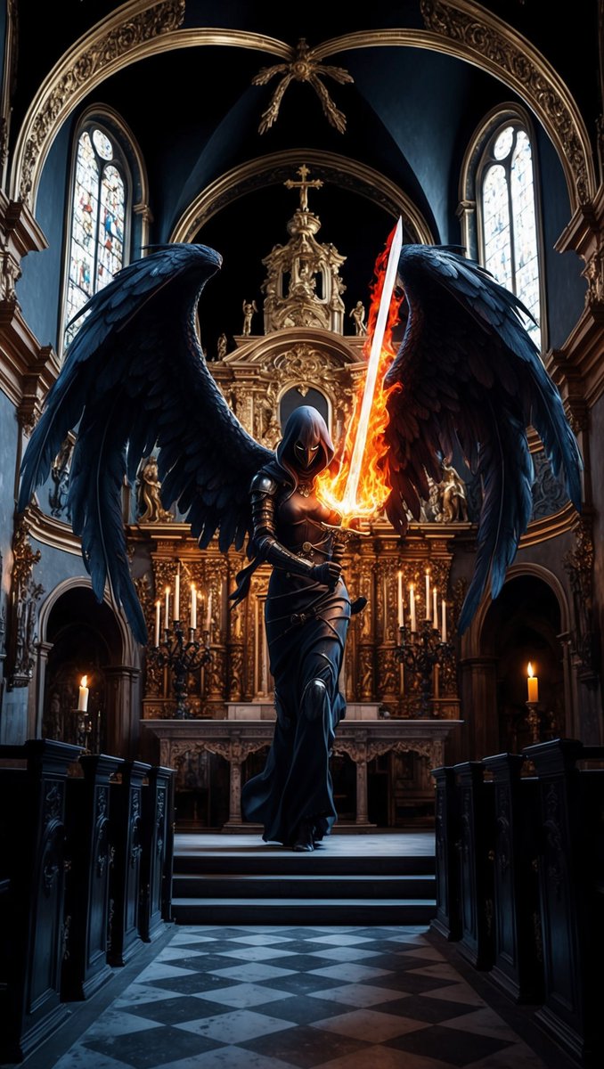 AiArtMugu's tweet photo. QT your sword art. 

"Angel of death: The sword of Judgment" https://t.co/Df46trcIyQ