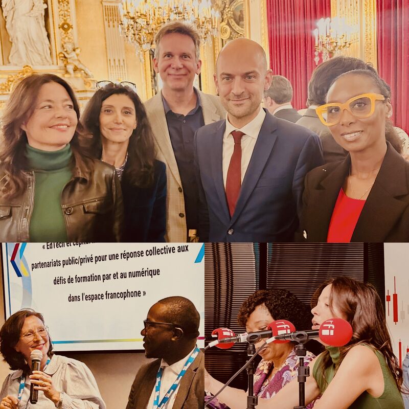 nomadeducation's tweet photo. Interview et conférences lors de #Francotech ! 

Invitation de notre CEO @Maitrotcaroline à la soirée donnée au Ministère de l'Europe et des Affaires étrangères avec les acteurs majeurs de cet espace francophone. Merci à notre Ministre, @jnbarrot pour son soutien et sa confiance. https://t.co/b3g2iDxvRd