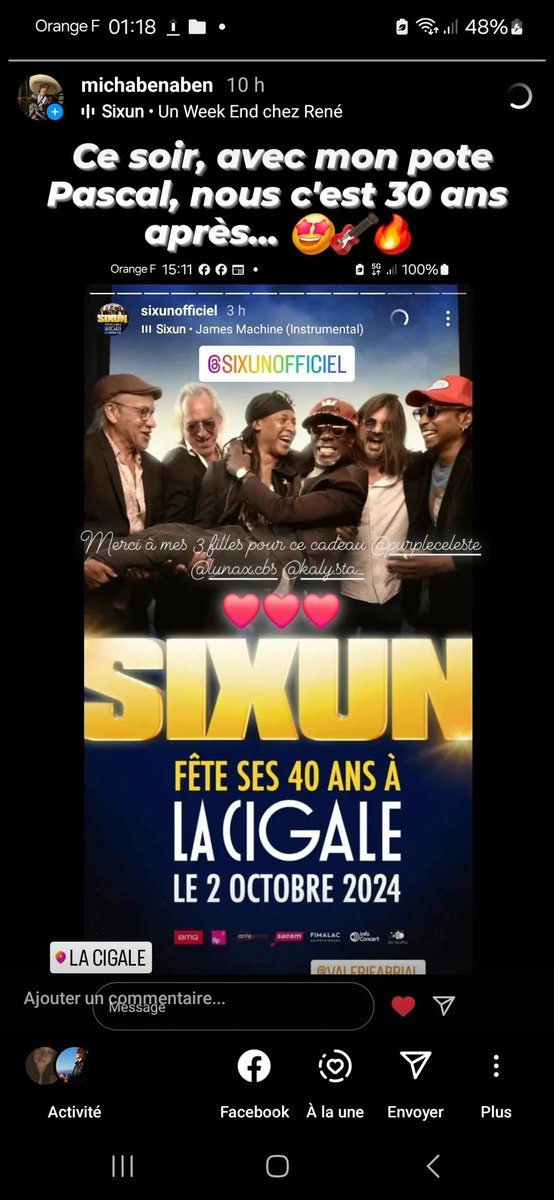 MichaelCouybes's tweet photo. #SIXUN à la #LaCigale pour fêter ses 40 ans 🥳🤩🦾🥰 https://t.co/BOaSkKufGj