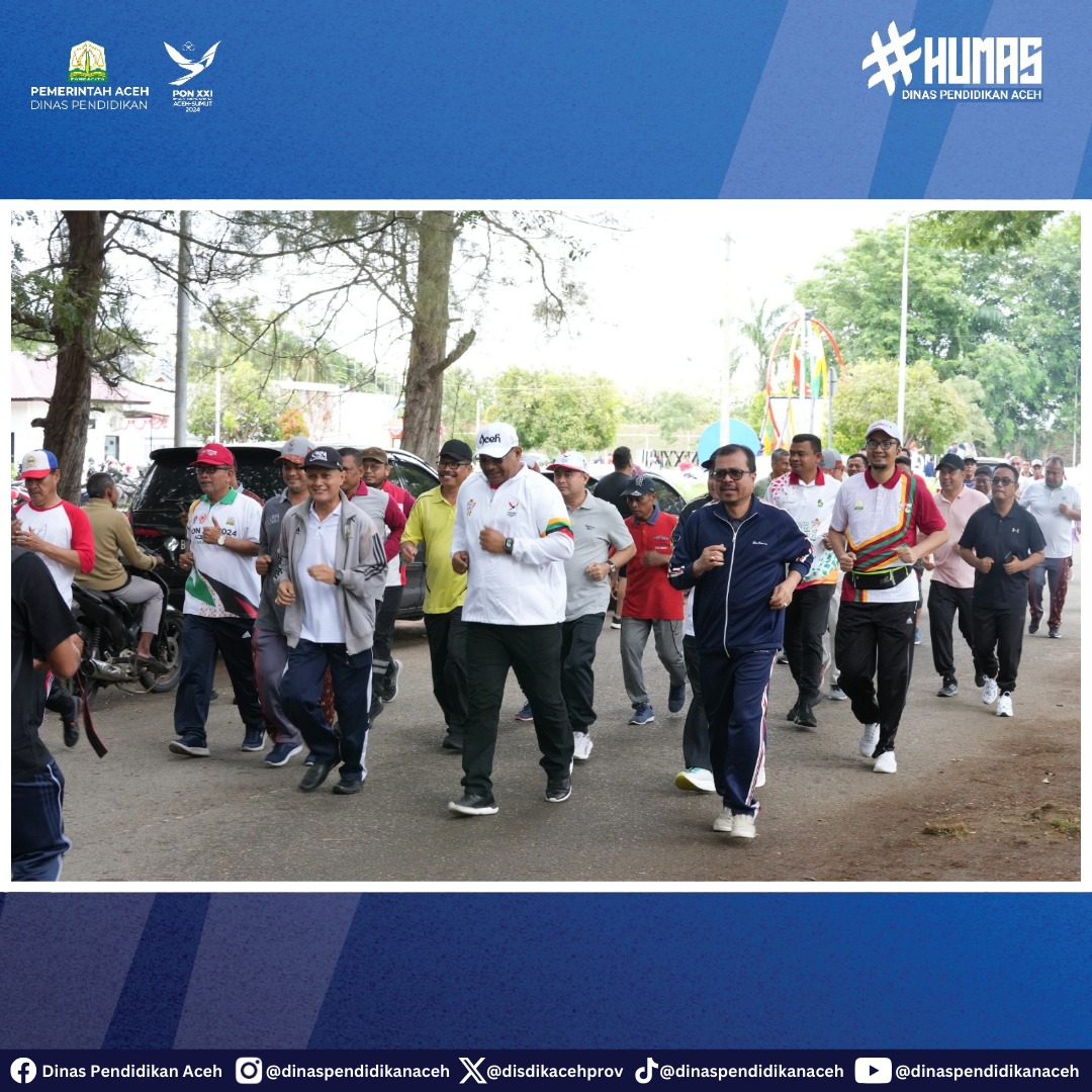 disdikacehprov's tweet photo. ποΈ Pagi penuh semangat di Stadion Harapan Bangsa! Pj Gubernur Aceh, Plt Sekda, Kepala SKPA, ASN & Non ASN Pemerintah Aceh olahraga & senam bersama. Selain sehat, ini juga jadi ajang silaturahmi dan kebersamaan πͺπ #AcehSehat #SemangatBersama #SHB #OlahragaBersama https://t.co/5l01njvFxr
